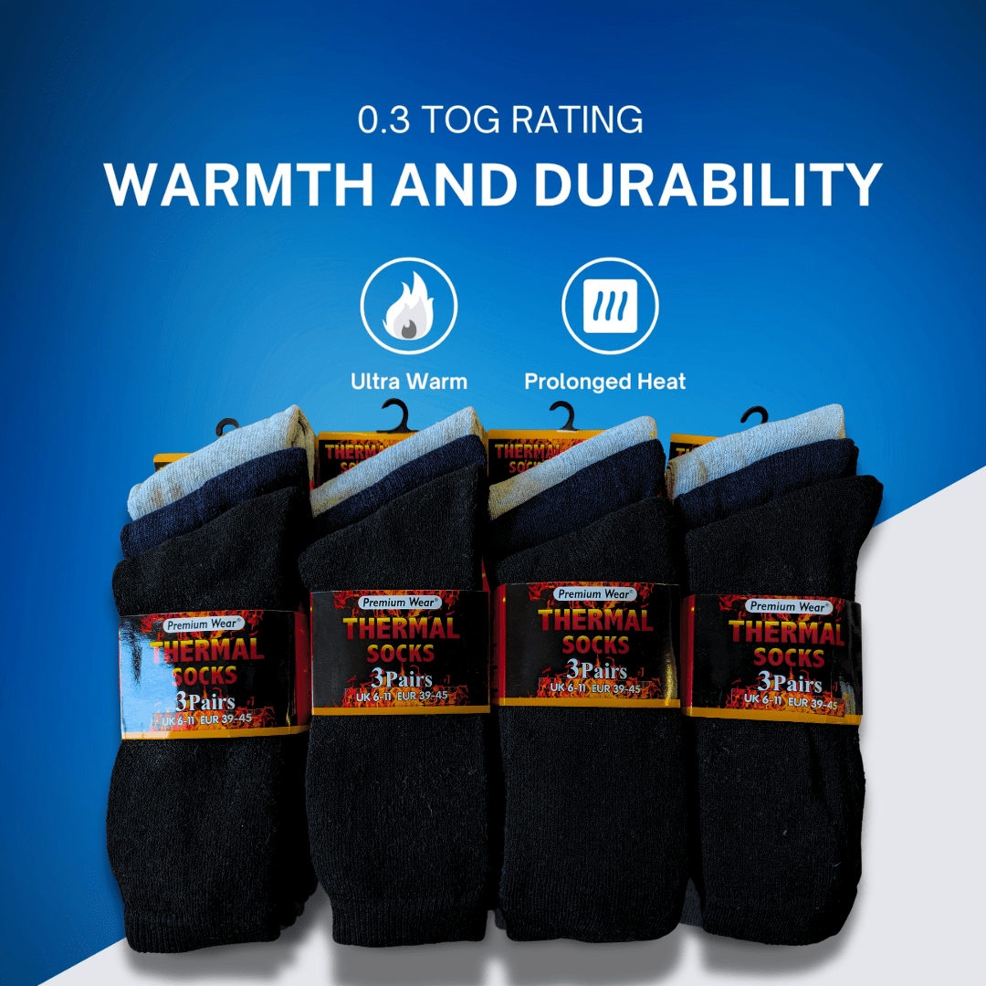Heatwave Thermalwear 24 Pairs Mens Black Thermal Socks