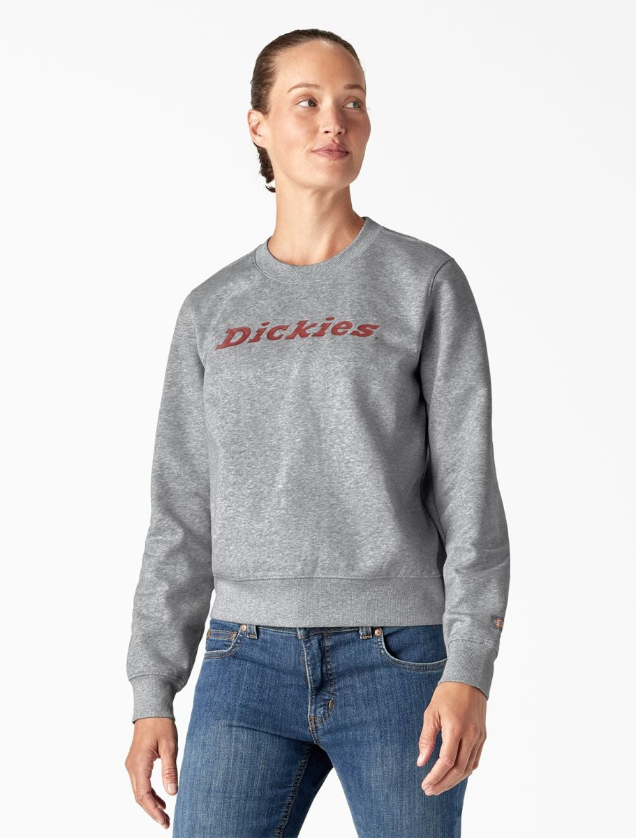 Dickies Heavyweight Wordmark Crew Fleece Heather Grey