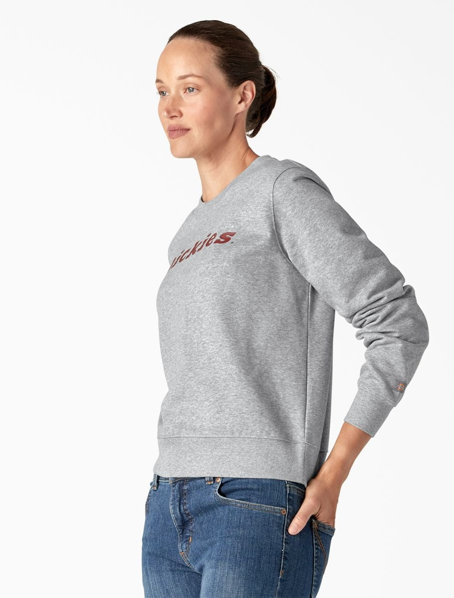 Dickies Heavyweight Wordmark Crew Fleece Heather Grey