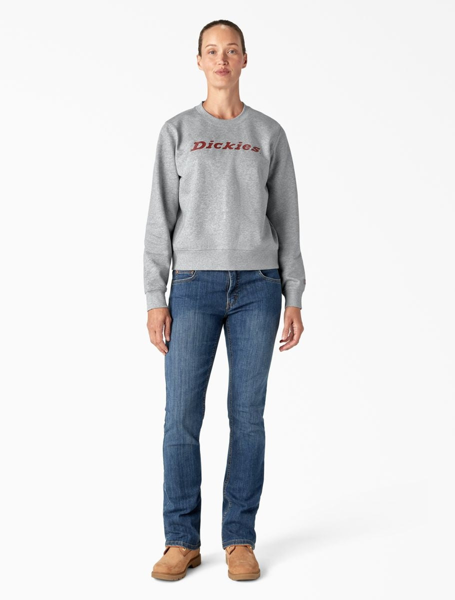 Dickies Heavyweight Wordmark Crew Fleece Heather Grey