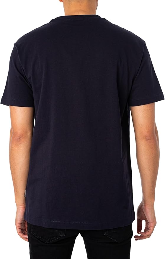 Napapijri Mens Box Logo T-Shirt Blue Marine