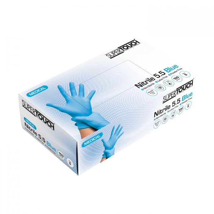 Supertouch 5.5 Powderfree Nitrile Gloves (Pack of 100)