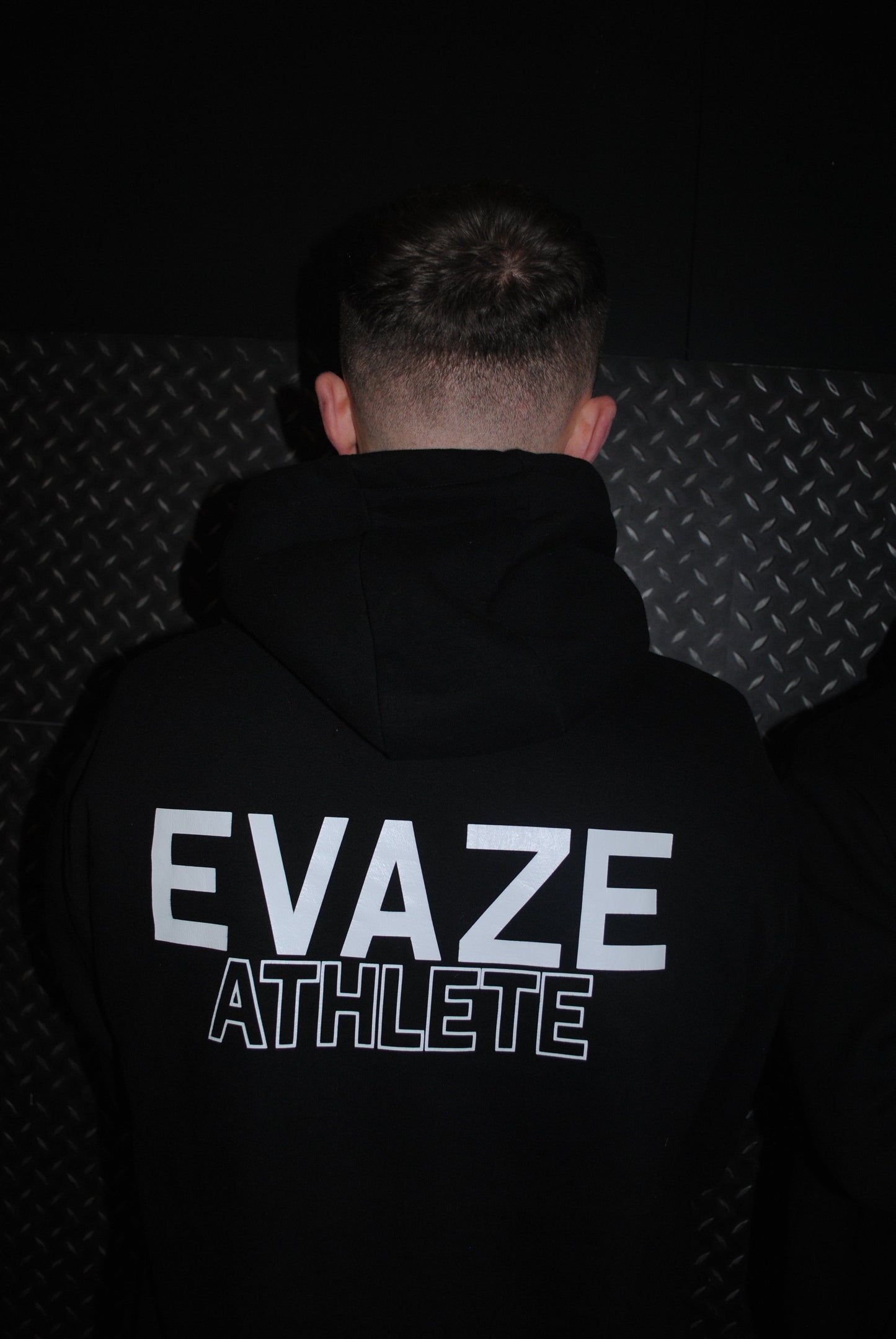 Black Evaze Athlete Heavyweight Unisex Hoodie