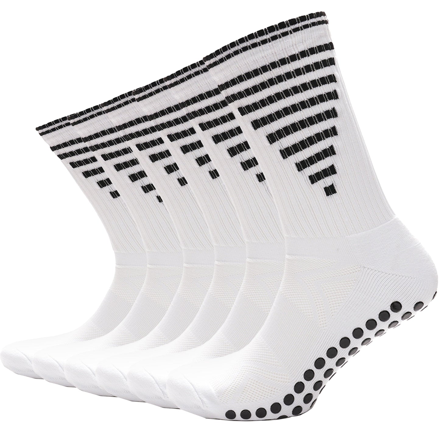 Sock Stack 3 Pairs Mens White Grip Socks