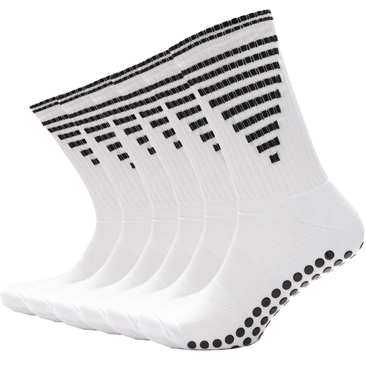 Sock Stack 3 Pairs Mens White Grip Socks