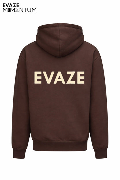 Brown Evaze Heavyweight Unisex Hoodie