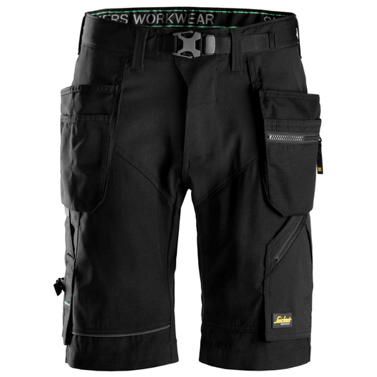 Snickers 6904 FlexiWork Holster Pocket Work Shorts Black 30" Waist Size / Snickers Size 44